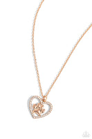 Paparazzi PET in Motion - Rose Gold Paw Necklace