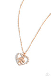 Paparazzi PET in Motion - Rose Gold Paw Necklace