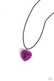 Paparazzi Serene Sweetheart- Purple Heart Necklace