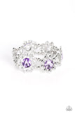 Paparazzi Pact of Petals - Purple Rhinestones Bracelet