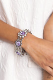 Paparazzi Pact of Petals - Purple Rhinestones Bracelet