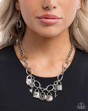 Paparazzi Padlock Pairing- Silver Necklace