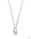 Paparazzi Padlock Potential- White Necklace