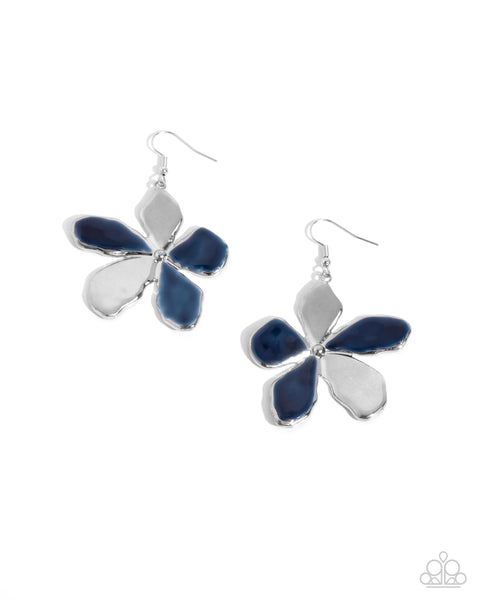 Paparazzi Painted Promotion - Blue Earrings