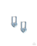 Paparazzi Pampered Padlock - Blue Earrings