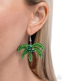 Paparazzi Pampered Palm Tree- Green Earrings