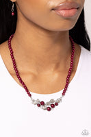 Paparazzi Pampered Pearls - Red Necklace