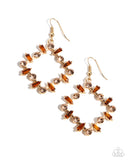 Paparazzi Pampered Promise- Brwon Earrings