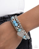 Paparazzi Heartfelt Heiress- Blue Bracelet