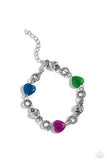Paparazzi I Can Feel Your Heartbeat - Multi Hearts Bracelet
