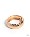 Paparazzi Textured Transit- Gold Bracelet