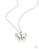 Paparazzi Papillon Persuasion - White Necklace