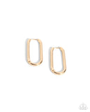 Paparazzi Paramount Paperclips- Gold Hoops Earrings