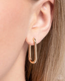 Paparazzi Paramount Paperclips- Gold Hoops Earrings