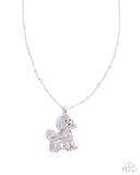 Paparazzi Particular Poodle- White Necklace