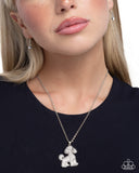Paparazzi Particular Poodle- White Necklace