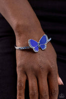 Paparazzi Particularly Painted - Blue Butterfly Bracelet