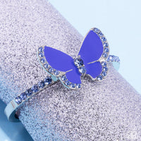 Paparazzi Particularly Painted - Blue Butterfly Bracelet