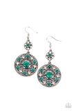 Paparazzi Party at My PALACE - Green Cat's Eye Earrings