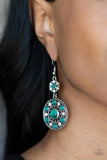 Paparazzi Party at My PALACE - Green Cat's Eye Earrings
