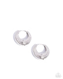 Paparazzi Pattern Permanence- Silver Earrings