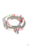 Paparazzi Peaceful Potential - White Peace Sign Bracelet
