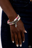 Paparazzi Peaceful Potential - White Peace Sign Bracelet