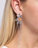 Paparazzi Pearl Panorama - Orange Earrings