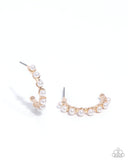 Paparazzi Pearly Passage - Gold Earrings