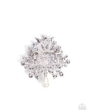 Paparazzi Perennial Polish- White Brooch