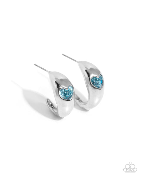 Paparazzin Perfect Point - Blue Hoops Earrings