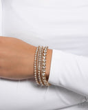 Paparazzi Persistent Pizzazz- Gold Bracelet