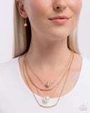 Paparazzi Phenomenal Pearls- Gold Necklace