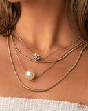 Paparazzi Phenomenal Pearls- Gold Necklace