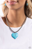 Paparazzi Picturesque Pairing - Blue Heart Necklace