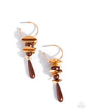 Paparazzi Planetary Polish- Brown Earrings