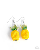Paparazzi Pleasant Pineapple- Yellow Earrings