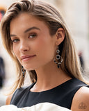Paparazzi Point Me in the BRIGHT Direction- Black Earrings