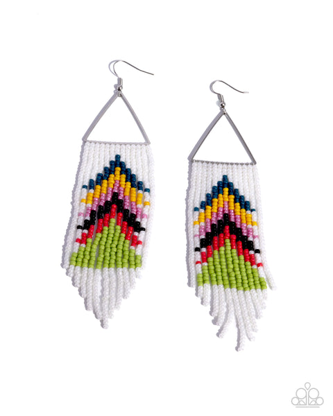 Paparazzi Pointed Promotion- Multi Seedbead Earrings