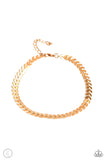 Paparazzi Point in Time - Gold Anklet V-Shaped