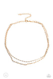 Paparazzi Polished Paperclips - Gold Double Chain Necklace