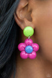 Paparazzi FF NOV Poppin Posies - Pink Earrings