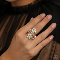 Paparazzi Precious Petals - Rose Gold Opal Gems Iridescent Ring