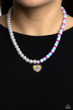Paparazzi Precise Psychedelic - Purple Heart Pendant Necklace