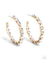 Paparazzi Presidential Pizzazz - Gold Hoops Earrings