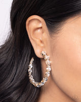 Paparazzi Presidential Pizzazz - Gold Hoops Earrings