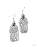 Paparazzi Pressed for CHIME- Purple Earrings