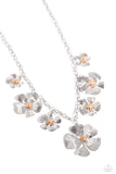 Paparazzi Prideful Pollen - Silver Flower Necklace