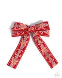 Paparazzi Printed Parlor- Red Hair Accessory