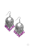 Paparazzi Prismatically Prairie - Purple Earrings